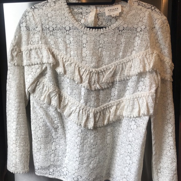 Sezane Tops - Sezane Lace Blouse
